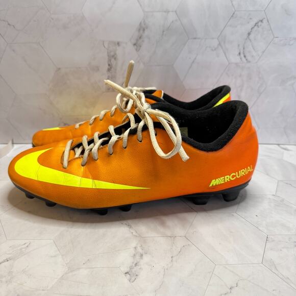 Nike Mercurial Vapor 573873-778 Mens Size 10.5 Orange Soccer Shoes Cleats - Picture 4 of 8
